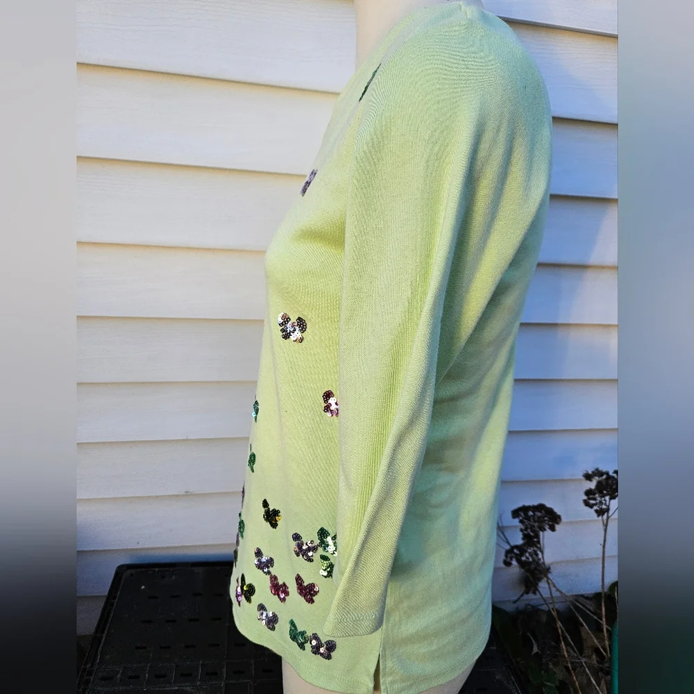 Quacker Factory Butterfly 3/4 Sleeve - Picture 6 of 11